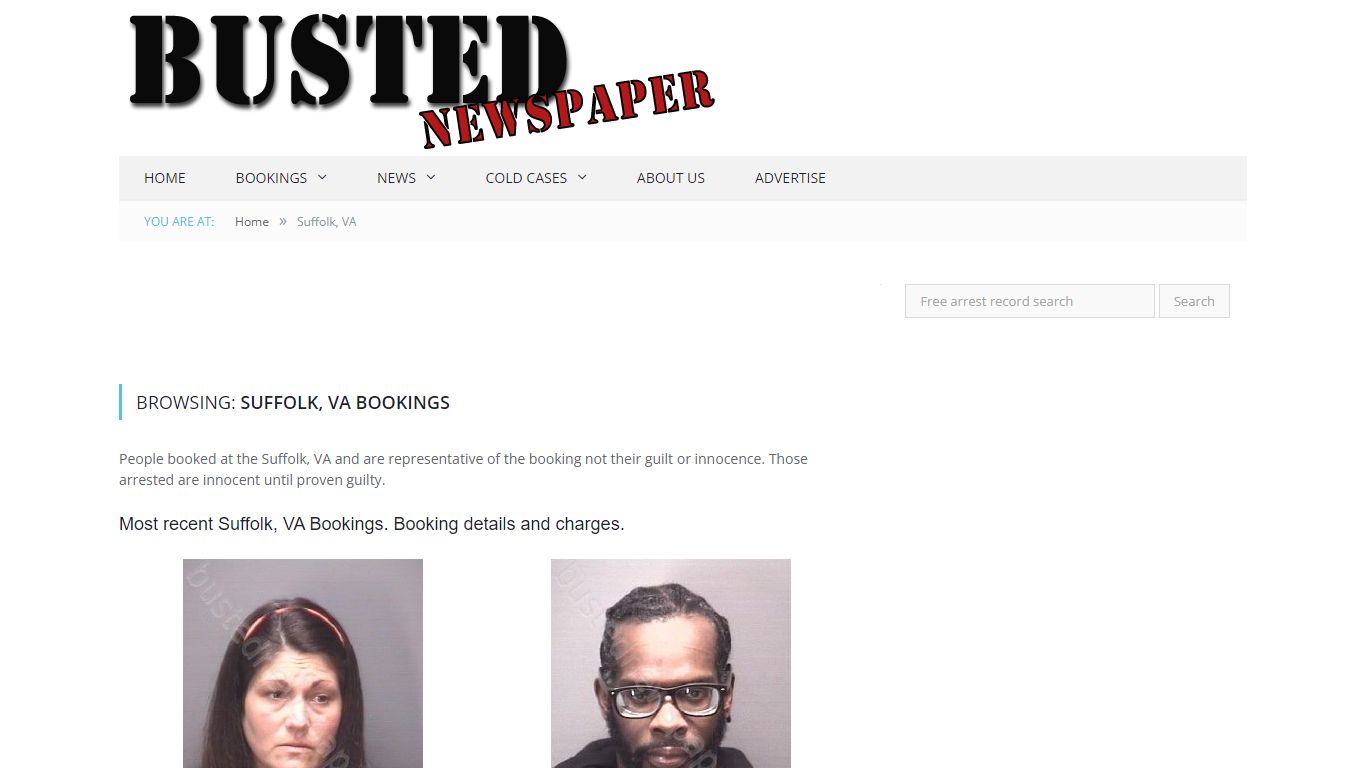 Suffolk, VA Mugshots - BUSTEDNEWSPAPER.COM